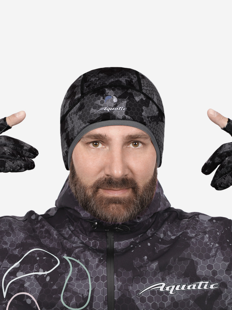 Шапка теплая softshell с флисом Aquatic Шф-10