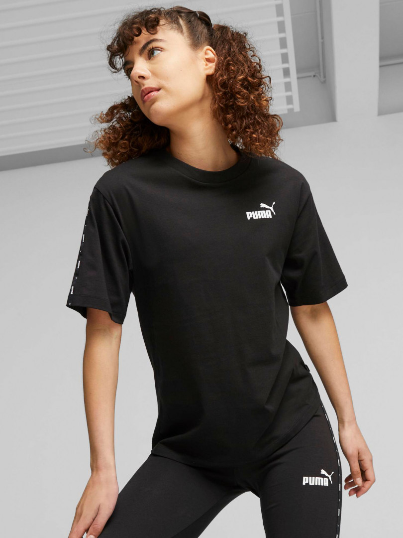 фото Футболка женская puma ess tape, черный
