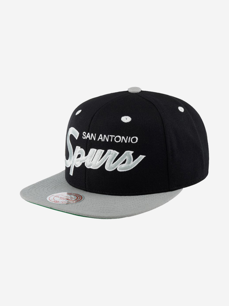 Бейсболка с прямым козырьком MITCHELL NESS MN-ND49Z-2TSCRIPT-SASPURS San Antonio Spurs NBA (черный)