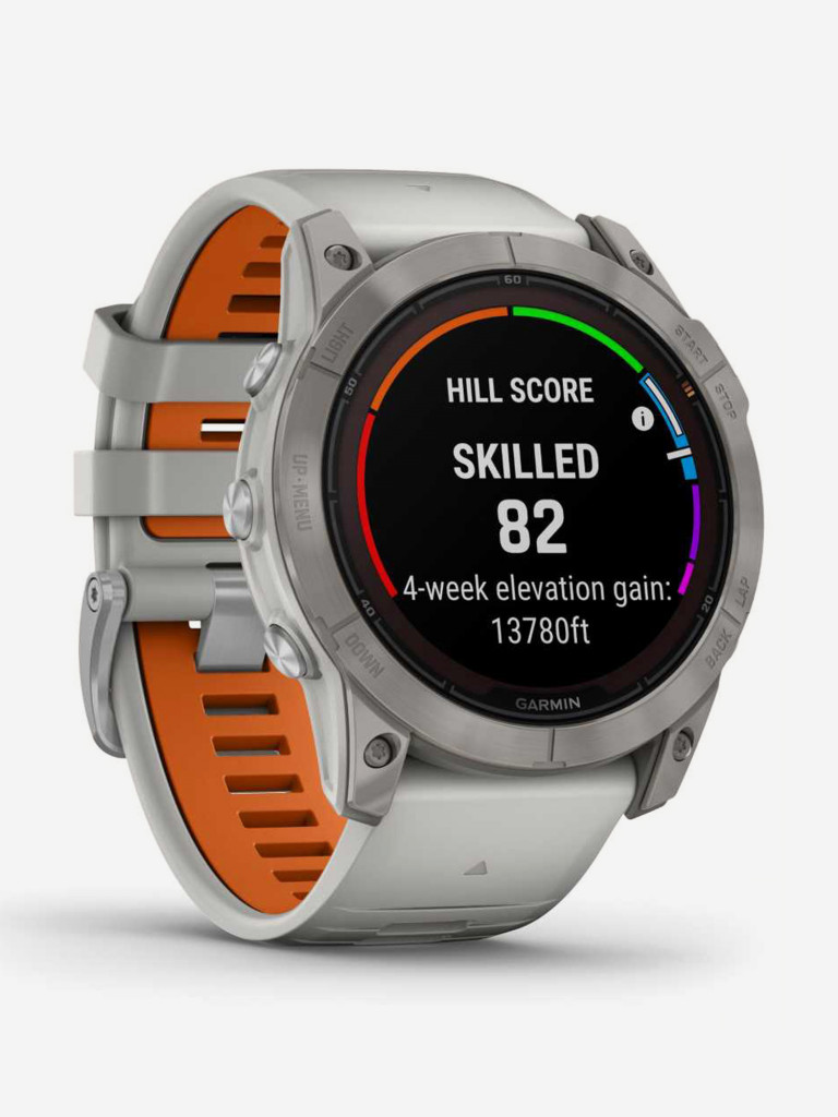 Спортивные часы Garmin Fenix 7X Pro Sapph Sol Ti w/Gray/Orange Band (010-02778-15G)