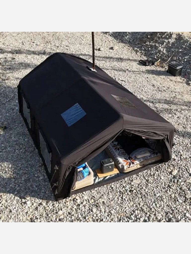 Надувная палатка Coody 17.28 Pro Black, 17.2 м², 4–6 человек, 2 входа, дымоход