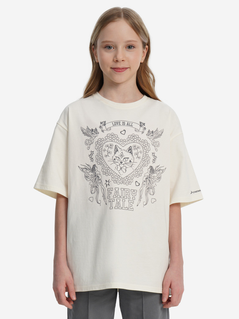 Футболка для девочек оверсайз Demix