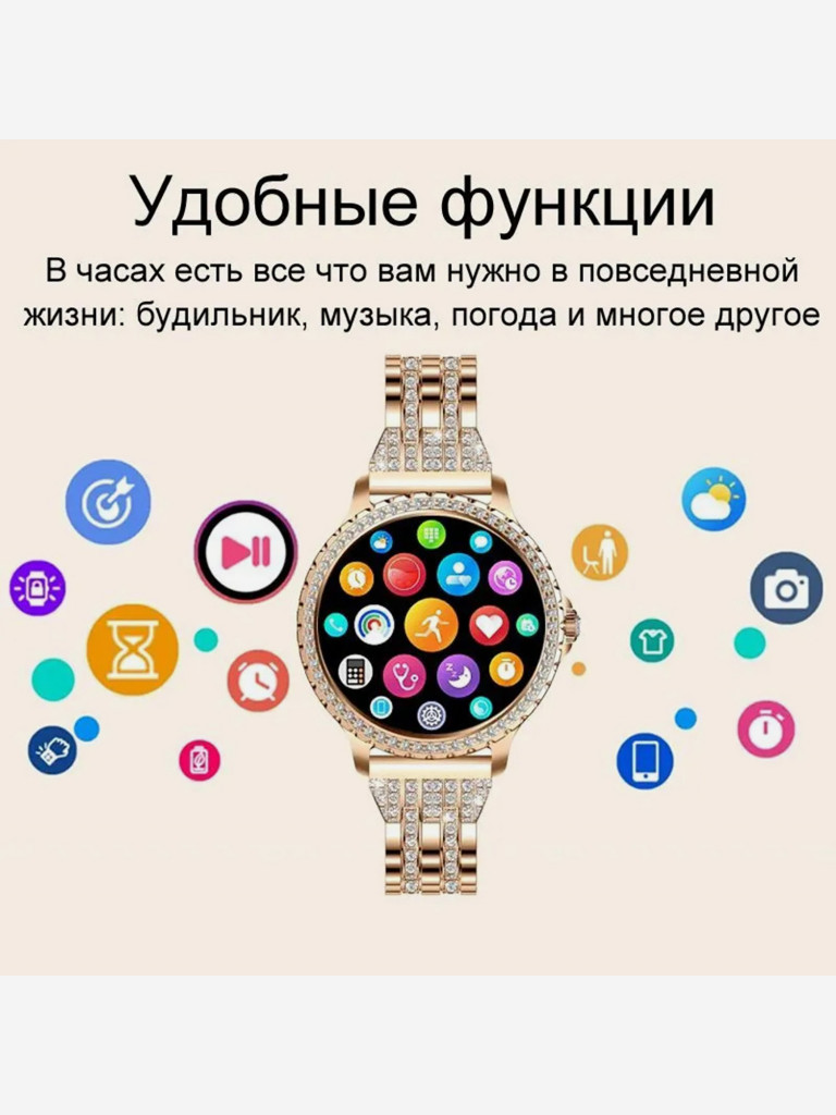 Умные часы CheckME Smart CMSI58GG с шагомером, фитнес-трекером, уровенем кислорода в крови