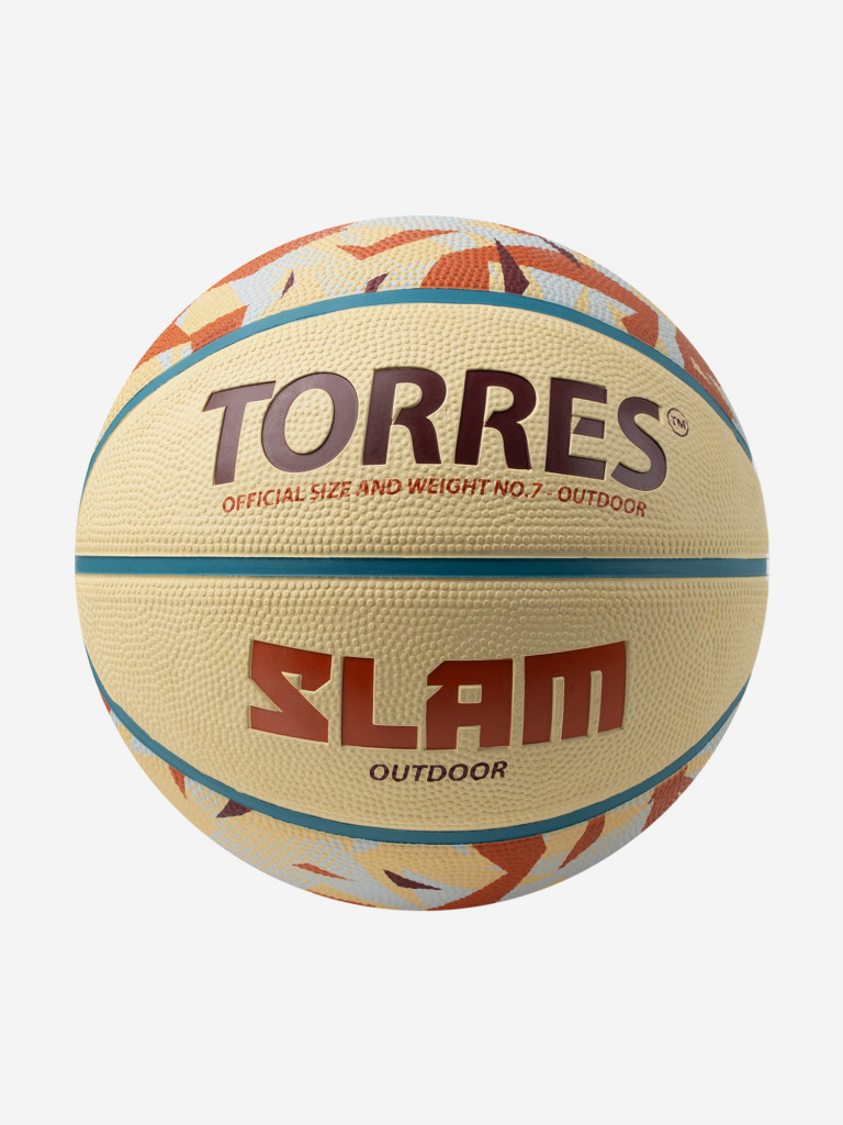 Мяч баскетбольный TORRES Slam, B023147, р.7, резина, нейлон. корд, бут.  кам, бежево-коричневый Бежевый цвет — купить за 2663 руб. со скидкой 17 %,  отзывы в интернет-магазине Спортмастер