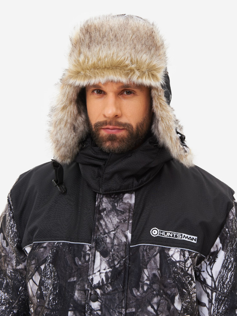 Шапка-ушанка мужская зимняя Huntsman Альтаир на искусственном меху