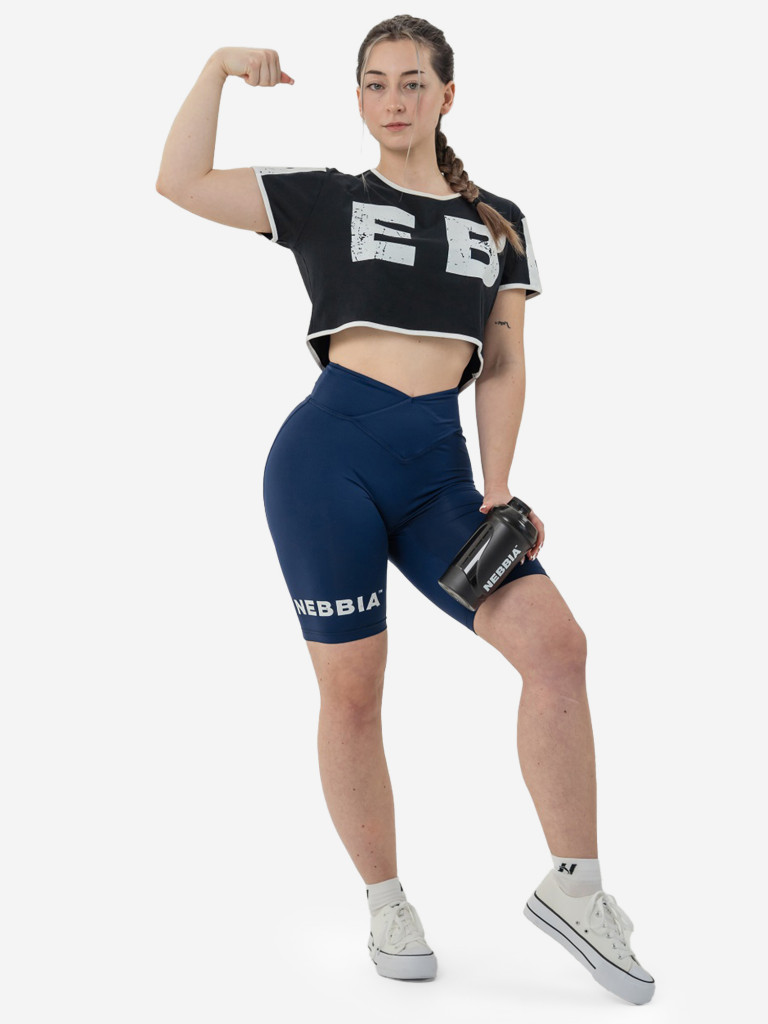 Топ спортивный женский NEBBIA Oversized crop top GAME ON 610