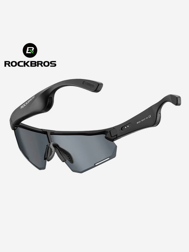 Очки велосипедные ROCKBROS черные с bluetooth гарнитурой