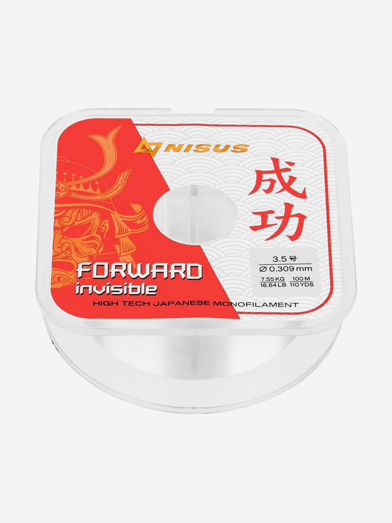 Леска для рыбалки Nisus FORWARD Invisible Nylon 0,309мм, 100м, 7,55кг, прозрачный