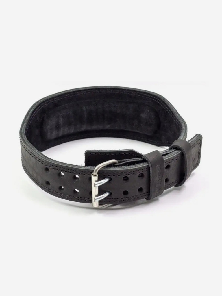 Пояс атлетический спортивный кожаный жесткий спинка 10 см