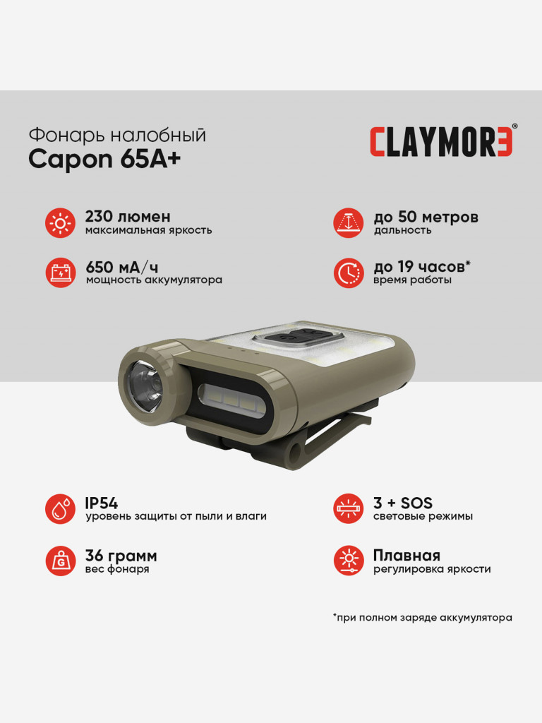Фонарь CLAYMORE Capon 65A+