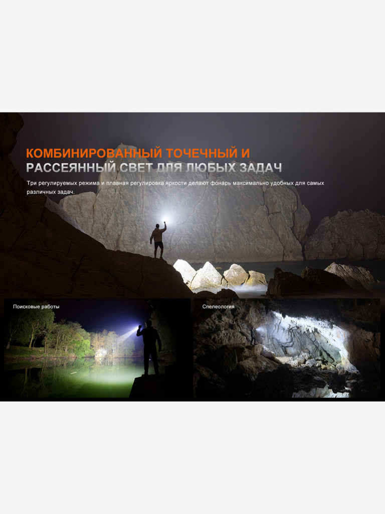 Фонарь светодиодный поисковый Fenix LR35R Pro, 10000 лм