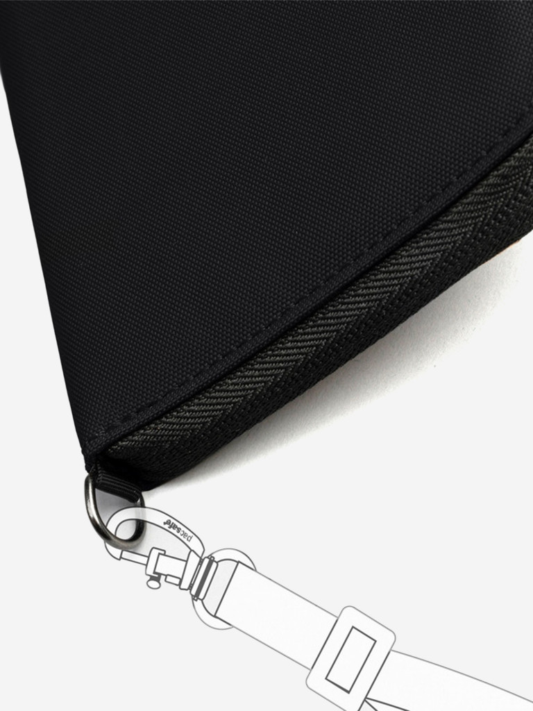 Портмоне для путешествий Pacsafe RFIDsafe compact travel organizer, Jet Black