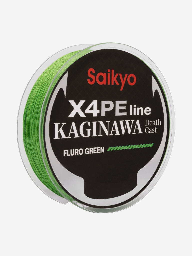 Плетеный шнур Saikyo KAGINAWA X4PE 150 м, зеленый fluo #1.2 (0,185 мм), 8,2 кг