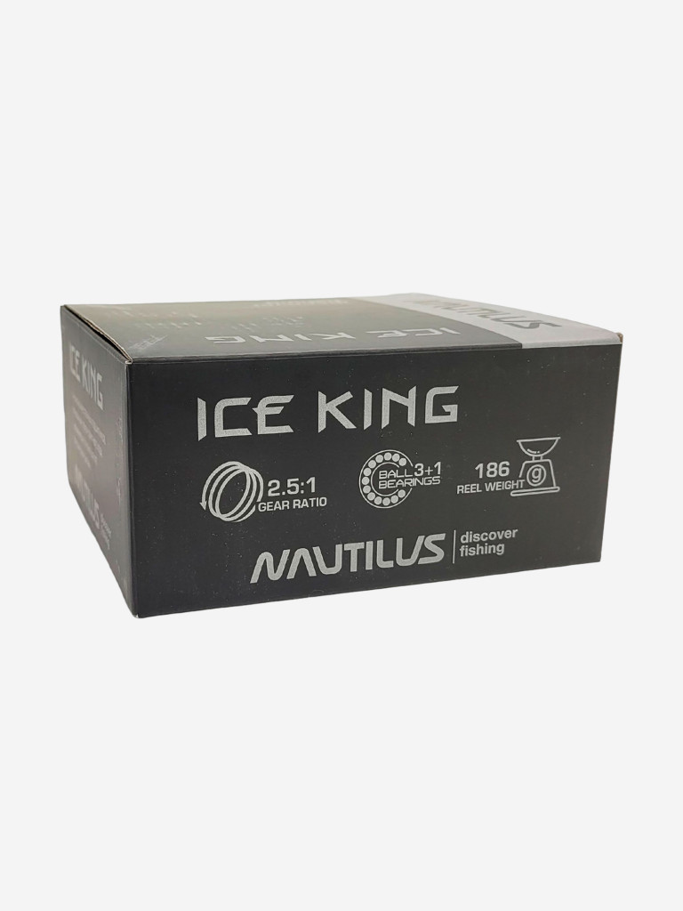 Катушка зимняя Nautilus ICE KING # Black, катушка для удочки с передним фрикционом