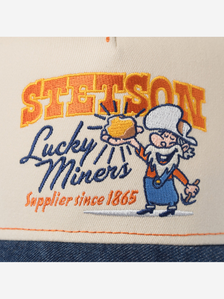 Бейсболка с сеточкой STETSON 7741103K TRUCKER CAP LUCKY MINERS (бежевый)