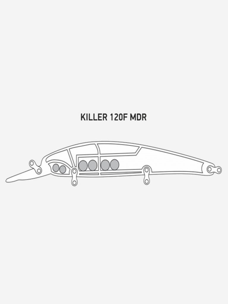 Воблер плавающий LureMax KILLER 120F MDR, 12см, 17,5г, Minnow, 258