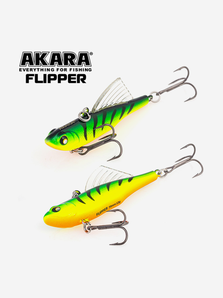 Воблер ратлин Akara Flipper 70мм 12г A8 виб зимний на щуку, судака