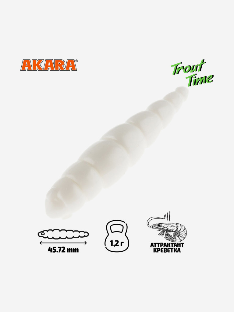Силиконовая приманка Akara Trout Time DOLLY 1.8 Shrimp 02T (20 шт.)