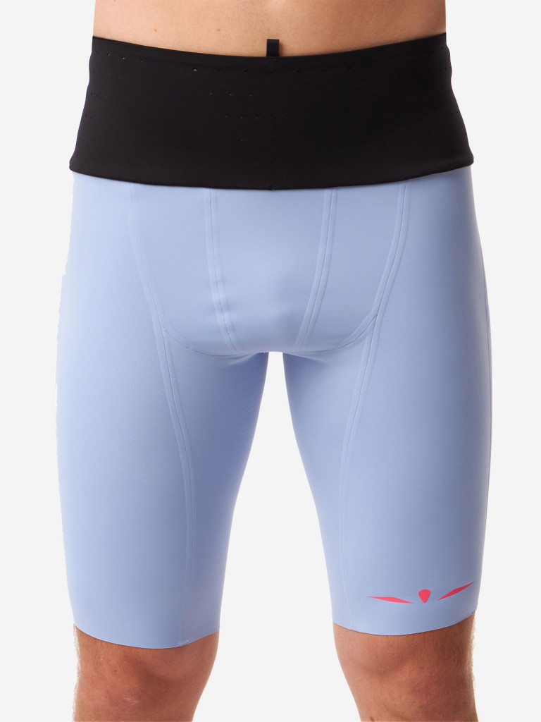 Тайтсы короткие с поясом мужские UGLOW, голубой