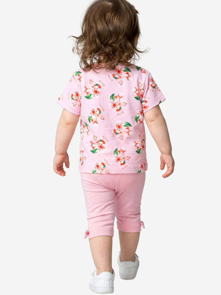 Комплект для девочек: футболка, легинсы укороченные PlayToday