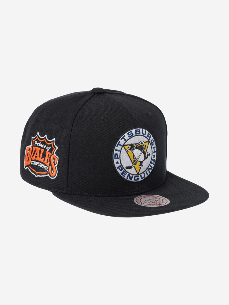 Бейсболка с прямым козырьком MITCHELL NESS HS8582-PPEBLCK Pittsburgh Penguins NHL