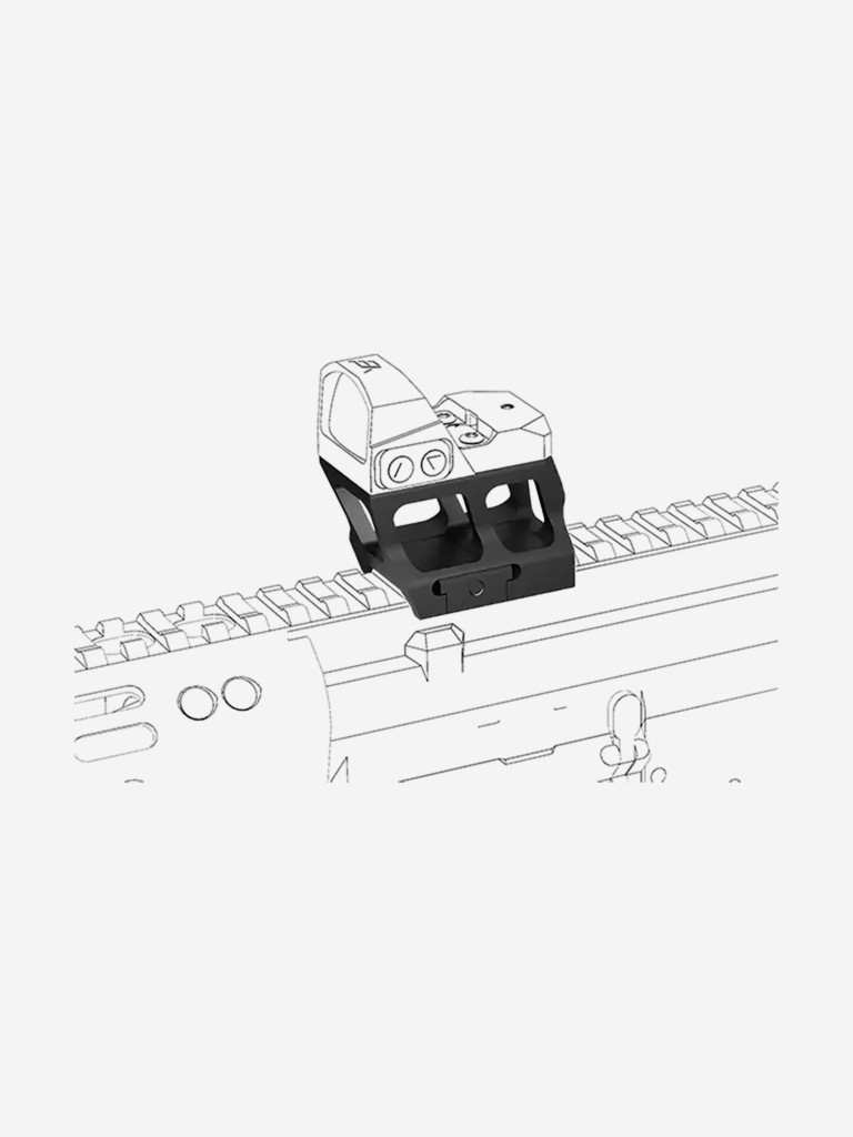 Кронштейн для прицела Vector Optics TEK Picatinny Riser Mount, высокий, для Frenzy/Victoptics
