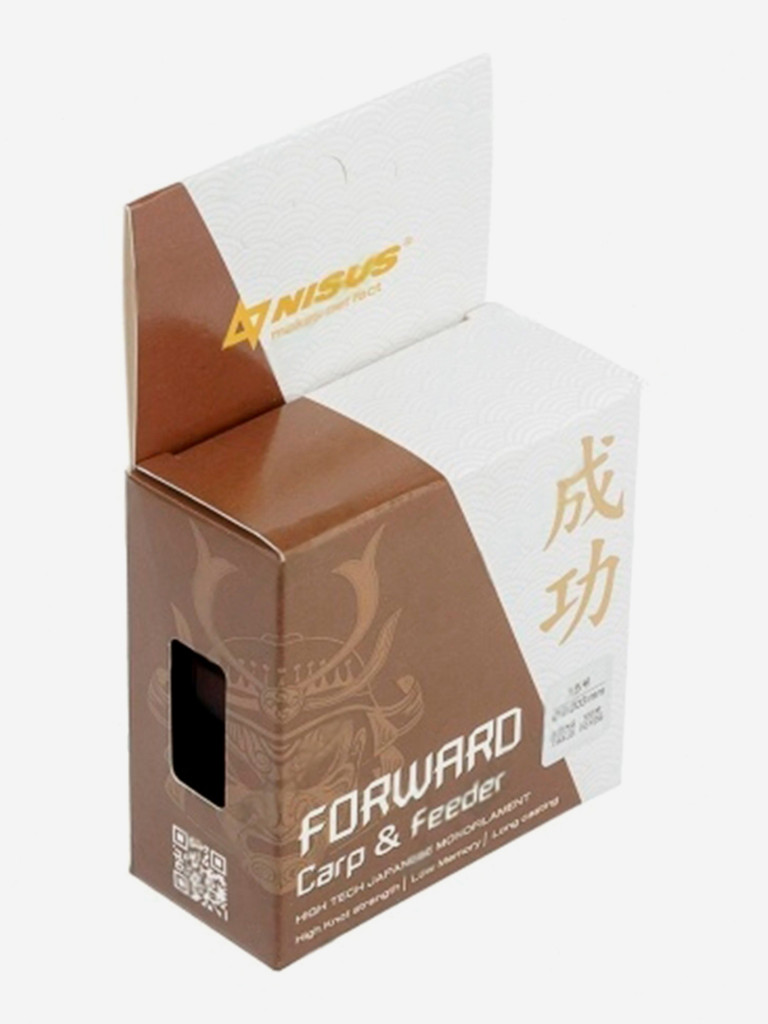 Леска для рыбалки Nisus FORWARD Carp & Feeder brown Nylon 0,203mm (N-FСF-0203-100) 10 штук по 100 м