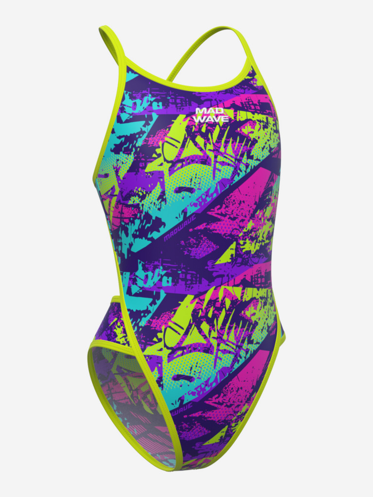 Юниорский купальник спортивный антихлор Mad Wave Diana Junior PBT D7