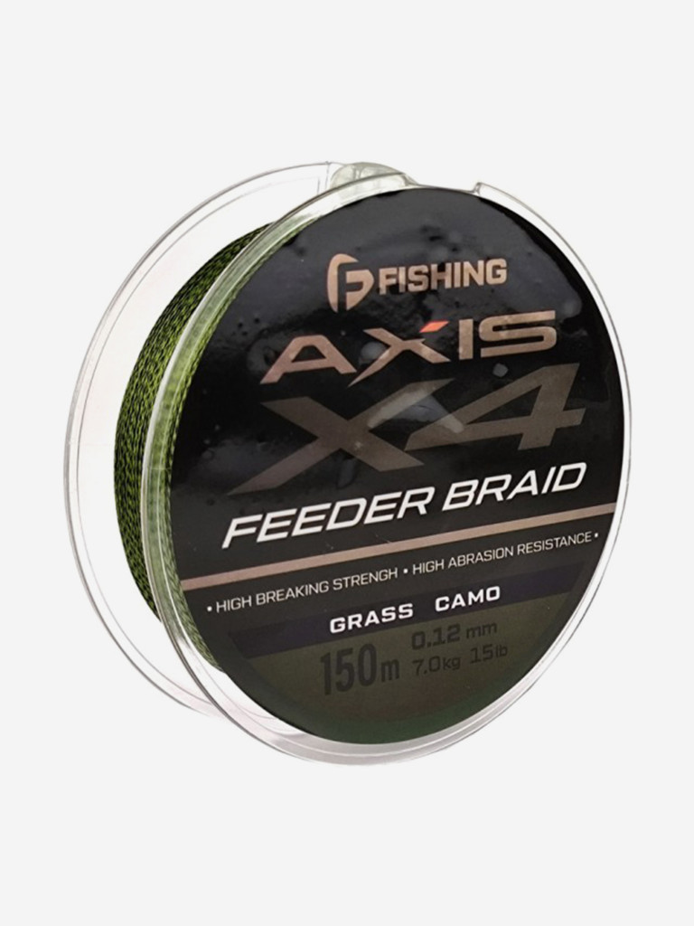 Шнур F-FISHING Axis Braid PE X4 Feeder 150м Grass Camo 0,12мм 7кг