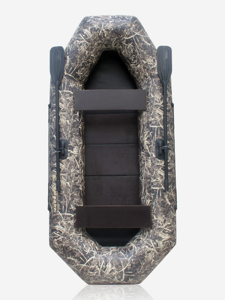 Лодка ПВХ "Компакт-240N"- ФС фанерная слань (камуфляж) упаковка-мешок оксфорд