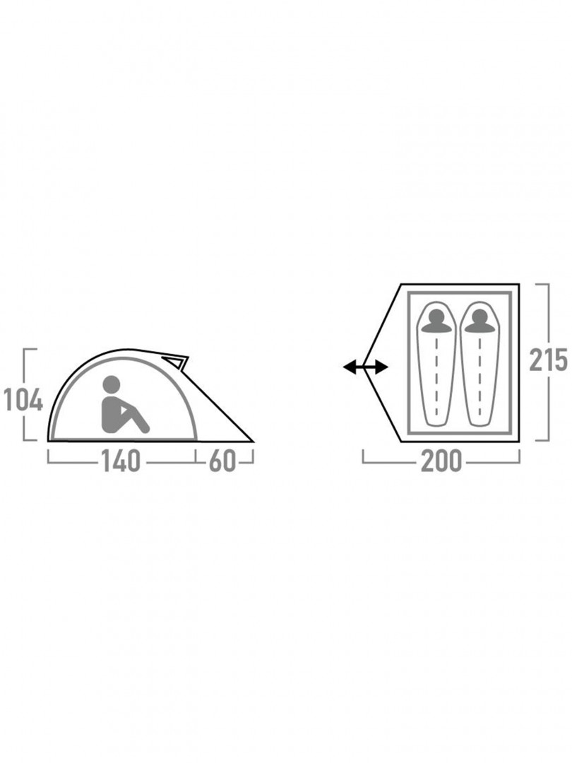 фото Палатка 2-местная outventure 1 second tent 2, зеленый