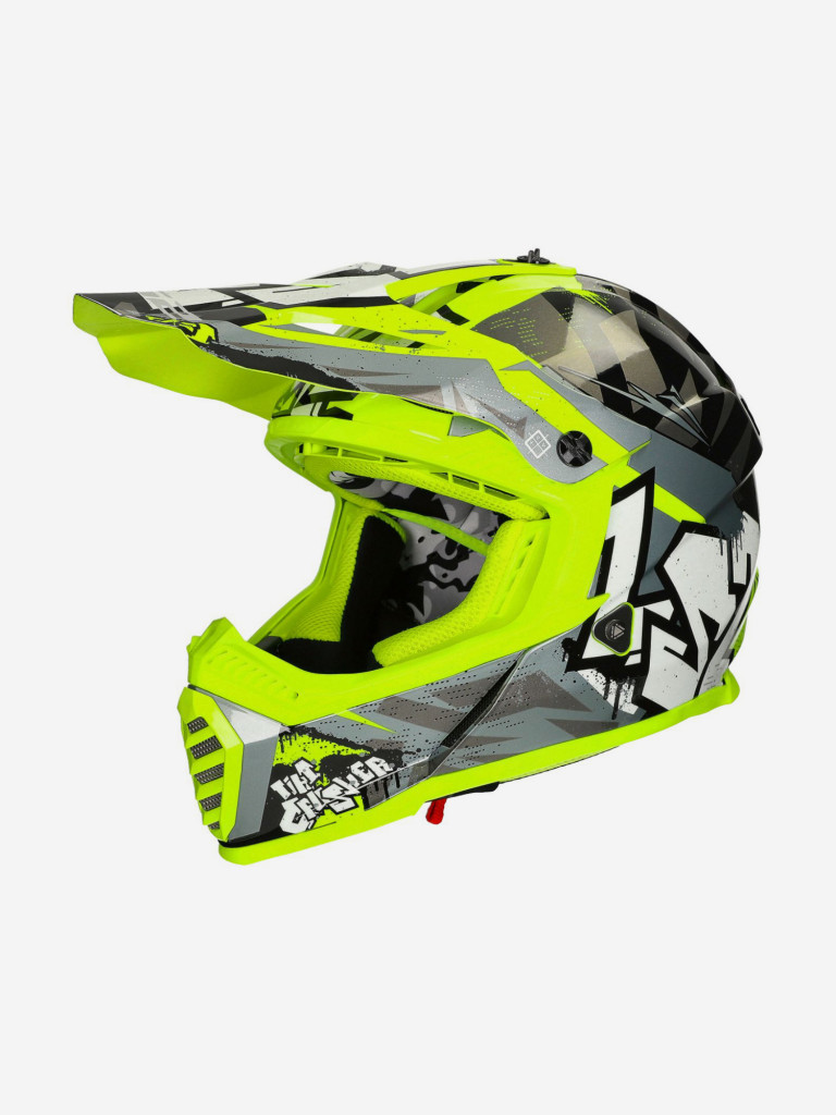 Мотошлем MX437 FAST CRUSHER LS2 (черно-желтый глянцевый)