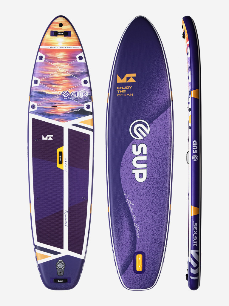 Надувной сапборд E-SUP Ultra Violet 11'6" (351×89×15 см), универсальный