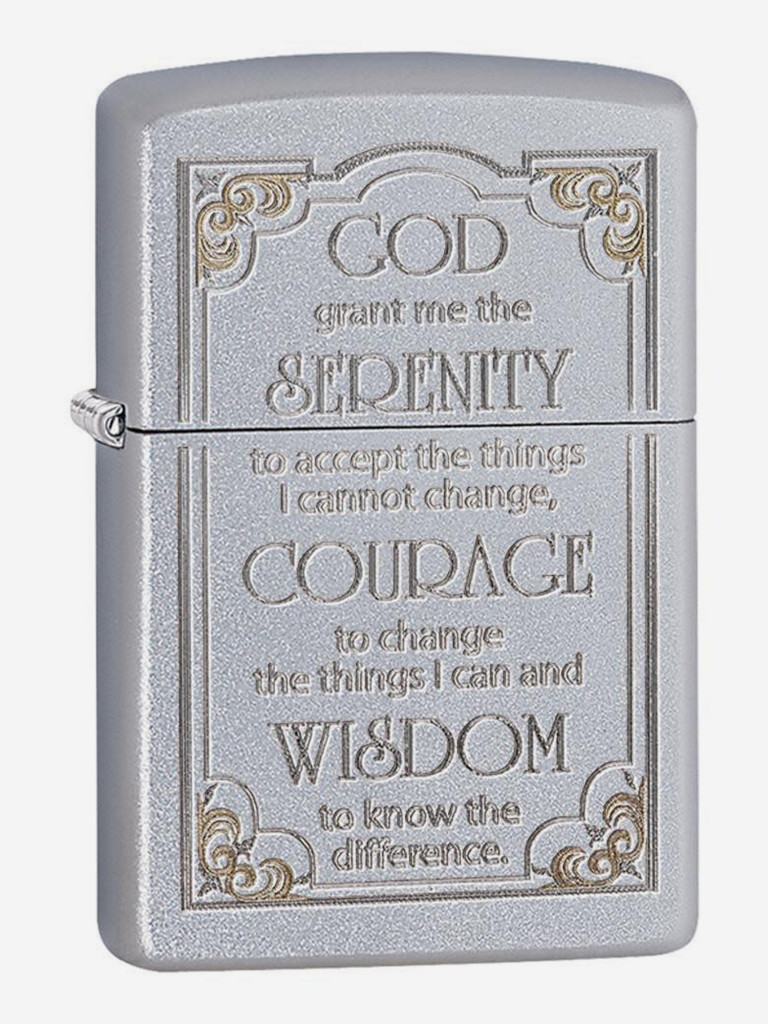 Зажигалка бензиновая ZIPPO 28458 Serenity Prayer