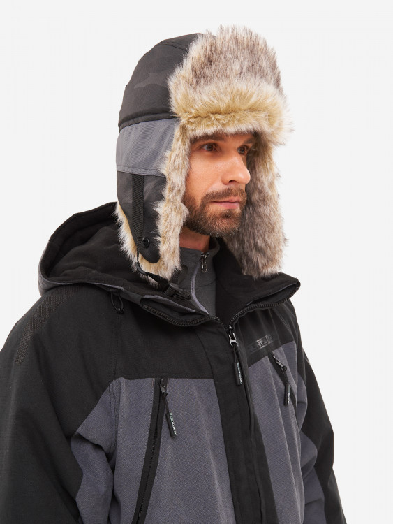 Шапка-ушанка зимняя мужская Huntsman Горка-Люкс мембранная