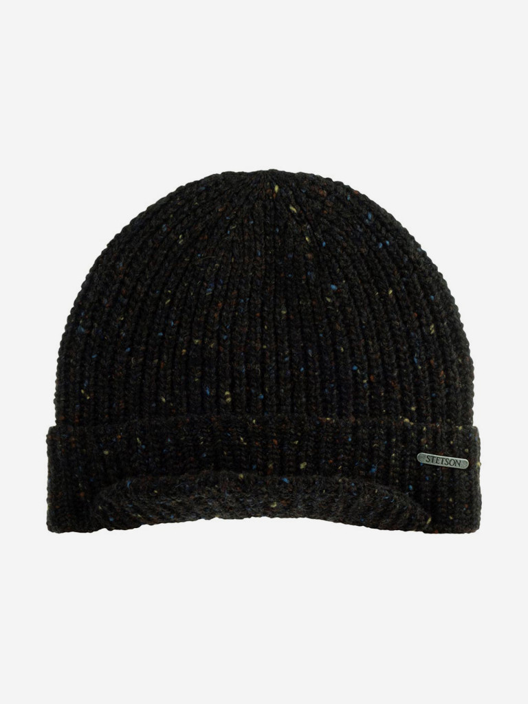 Шапка с козырьком STETSON 8599361 BEANIE WOOL (коричневый)