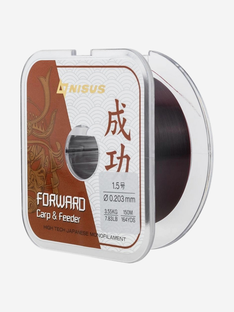 Леска для рыбалки Nisus FORWARD Carp&Feeder Nylon 0,203мм, 150м, 3,55кг, темно-коричневый