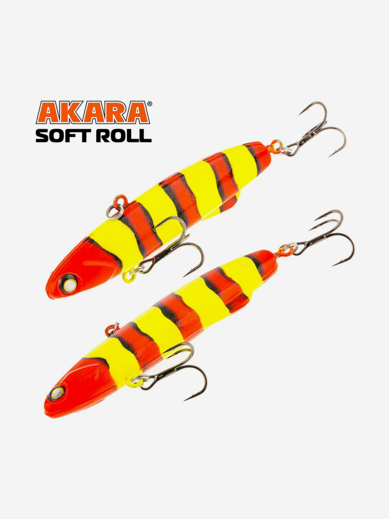 Воблер ратлин Akara Soft Roll 80мм 28г A70 виб зимний на щуку, судака
