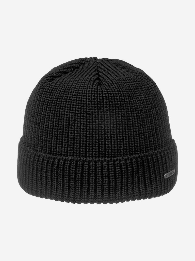 Шапка с отворотом STETSON 8599345 BEANIE MERINO (черный)