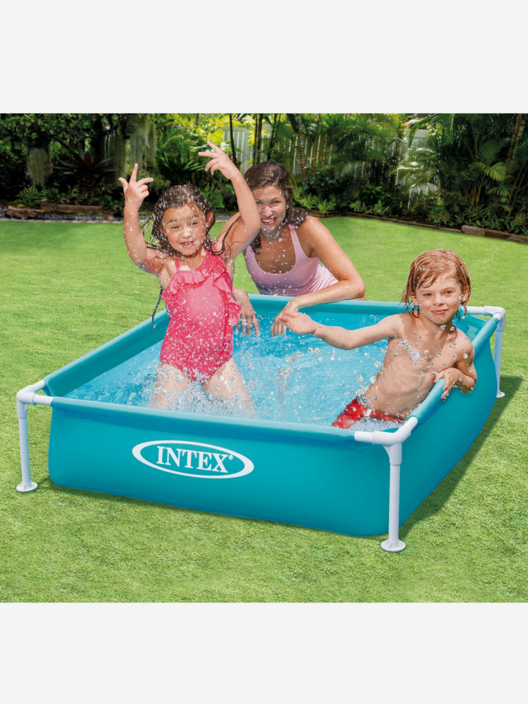 Бассейн каркасный детский Intex, 122х122х30 см, синий