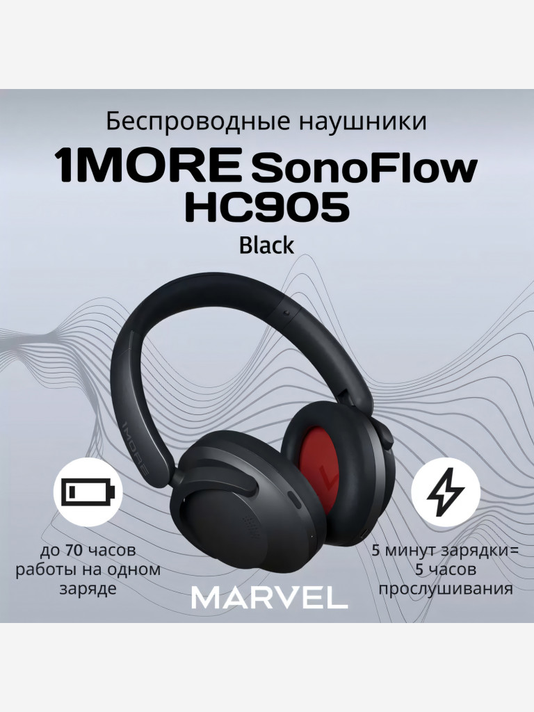 Наушники Xiaomi 1MORE SonoFlow HC905, черные