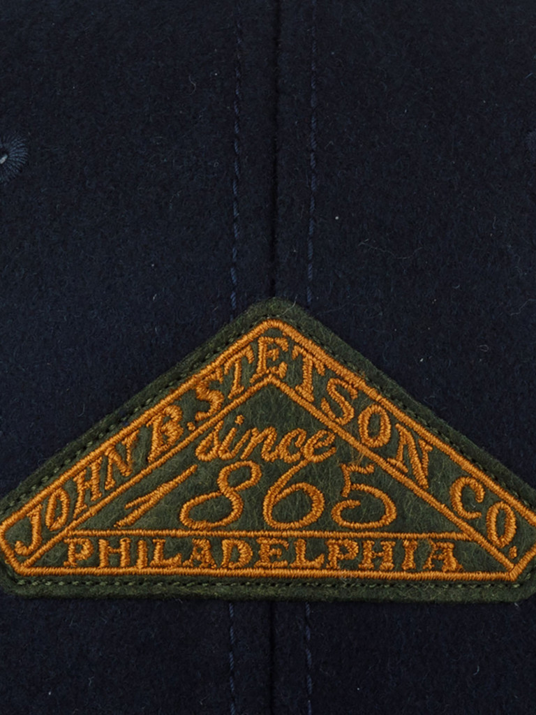 Бейсболка STETSON 7720104 BASEBALL CAP VINTAGE LOGO PATCH WOOL (синий)