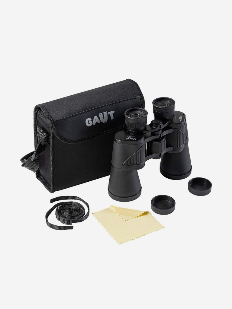 Бинокль GAUT Vega 12x50, Porro-призмы BK7, цвет чёрный, 800г