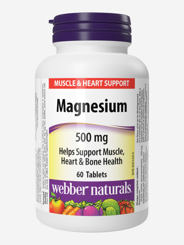 Магний Webber Naturals, 500 мг 1300 мг, 60 таб.
