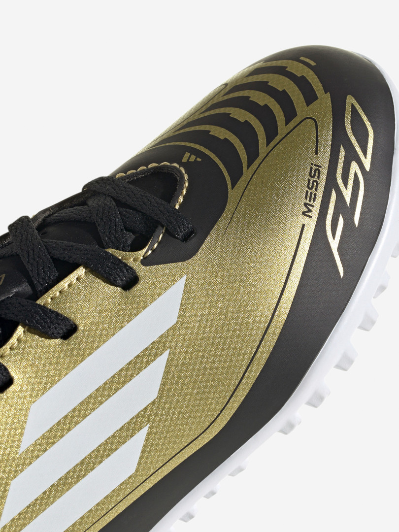 Бутсы для мальчиков adidas F50 Club TF J Messi 32134680299 Золотой, размер 32,29.5,34,35,28,33,31,36.5,37,37.5,33.5,35.5, фото 8