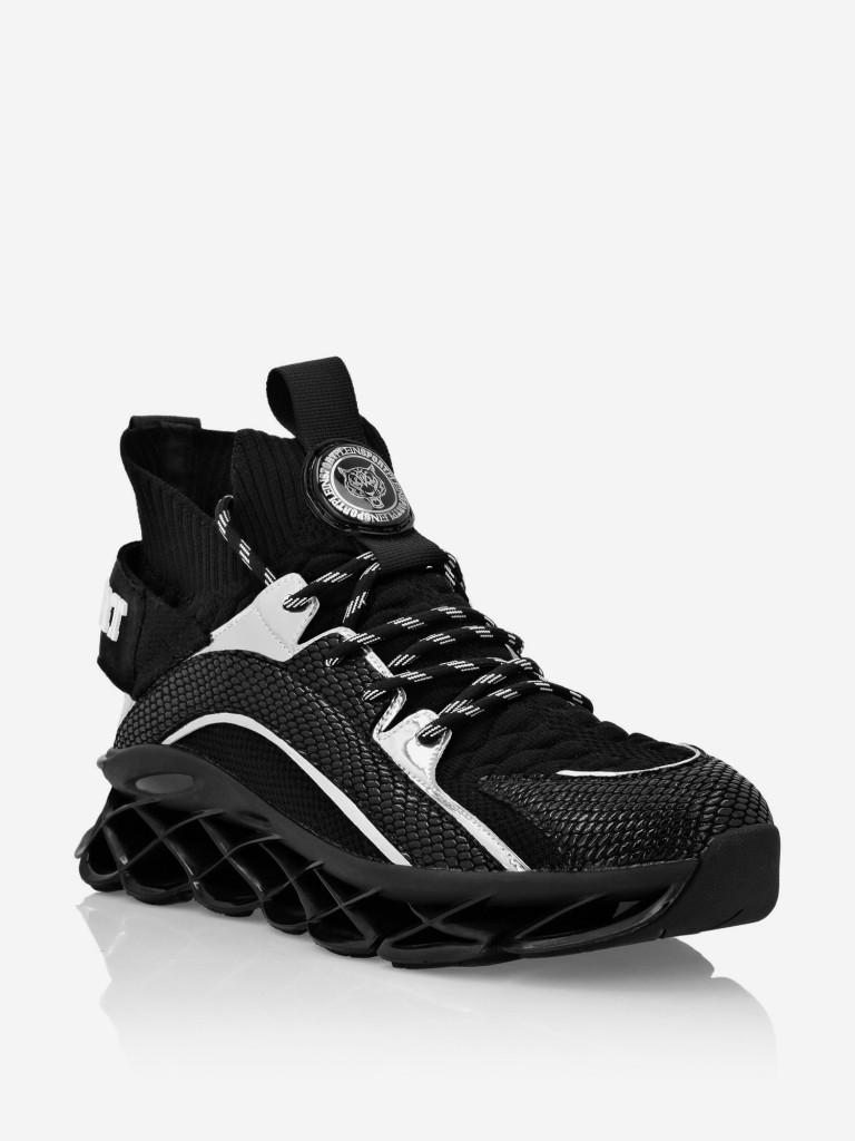 Кроссовки Plein Sport Hi-Top Runner Tiger