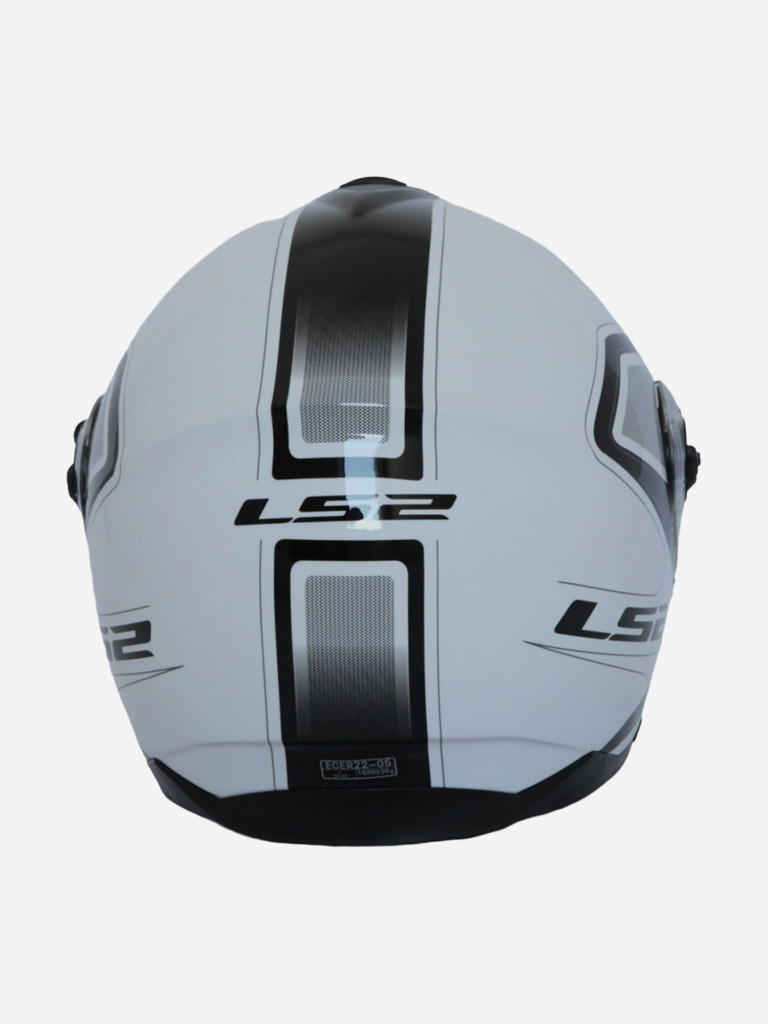 Мотошлем FF325 STROBE ELECTRIC SNOW CIVIK снегоходный LS2 (бело-черный глянцевый)