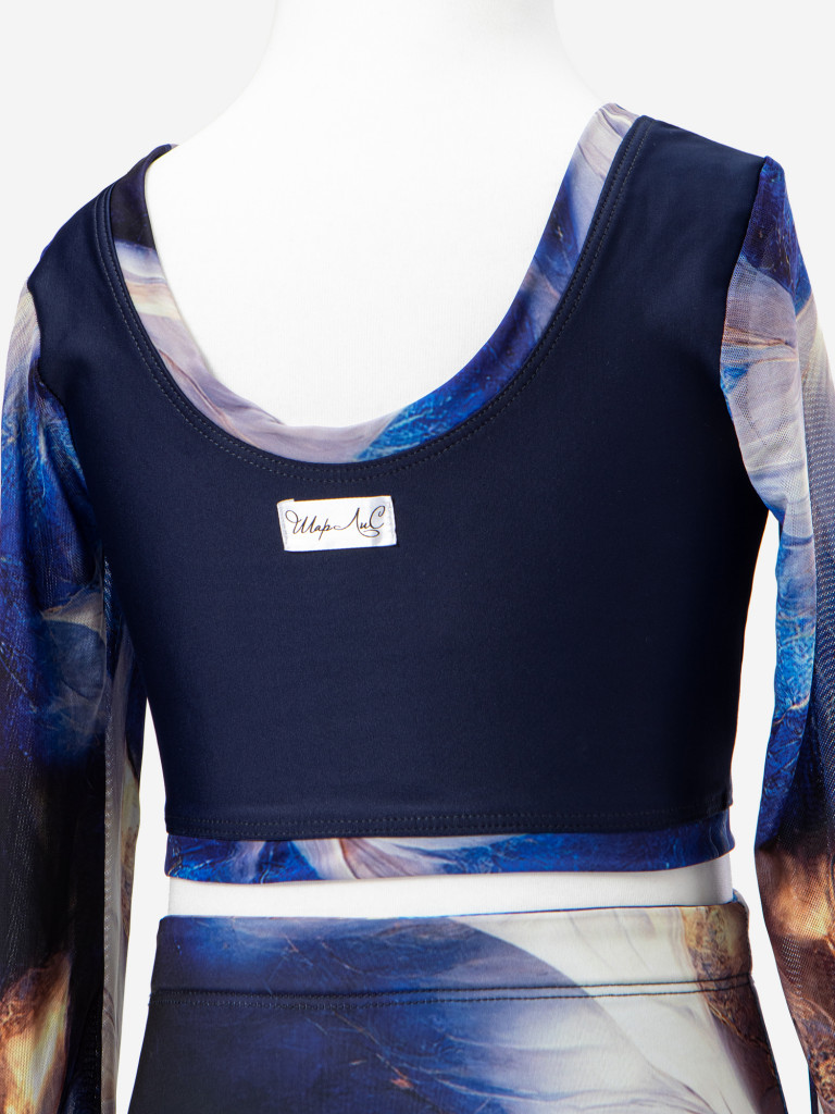 Топ спортивный детский с длинным рукавом ШарЛиС для девочек Sunrise blue