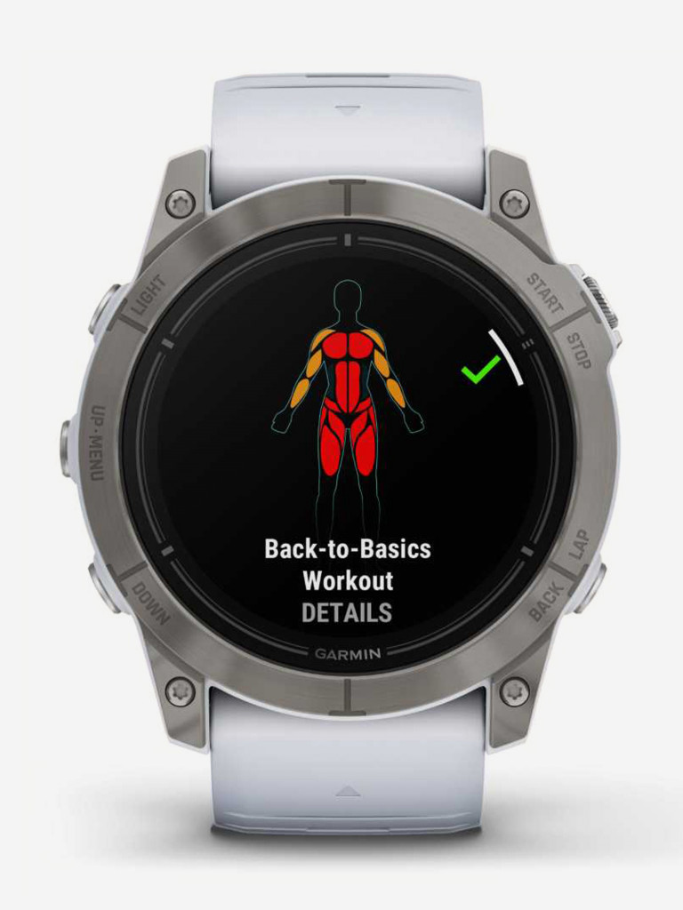 Спортивные часы Garmin EPIX PRO (Gen 2) Sapphire Edition 51 мм, титановый белый, DLC, белый силиконовый ремешок