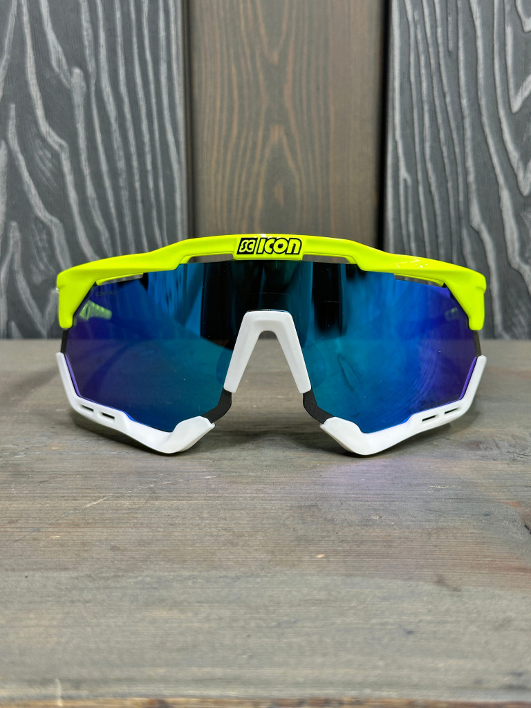 Очки спортивные Scicon AeroShade XL оправа Yellow Fluo линза SCNPP Multimirror Blue + Clear